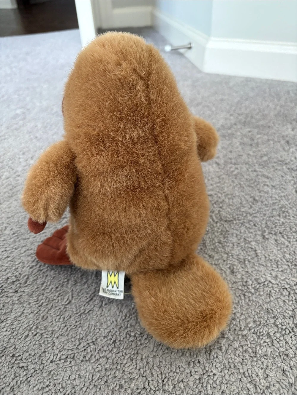 Manhattan Toy Company 1993 Platypus Plush Brown Vintage Stuffed Animal